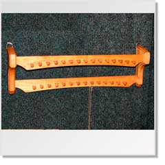 2 Bar Wallmount Necklace Holder
